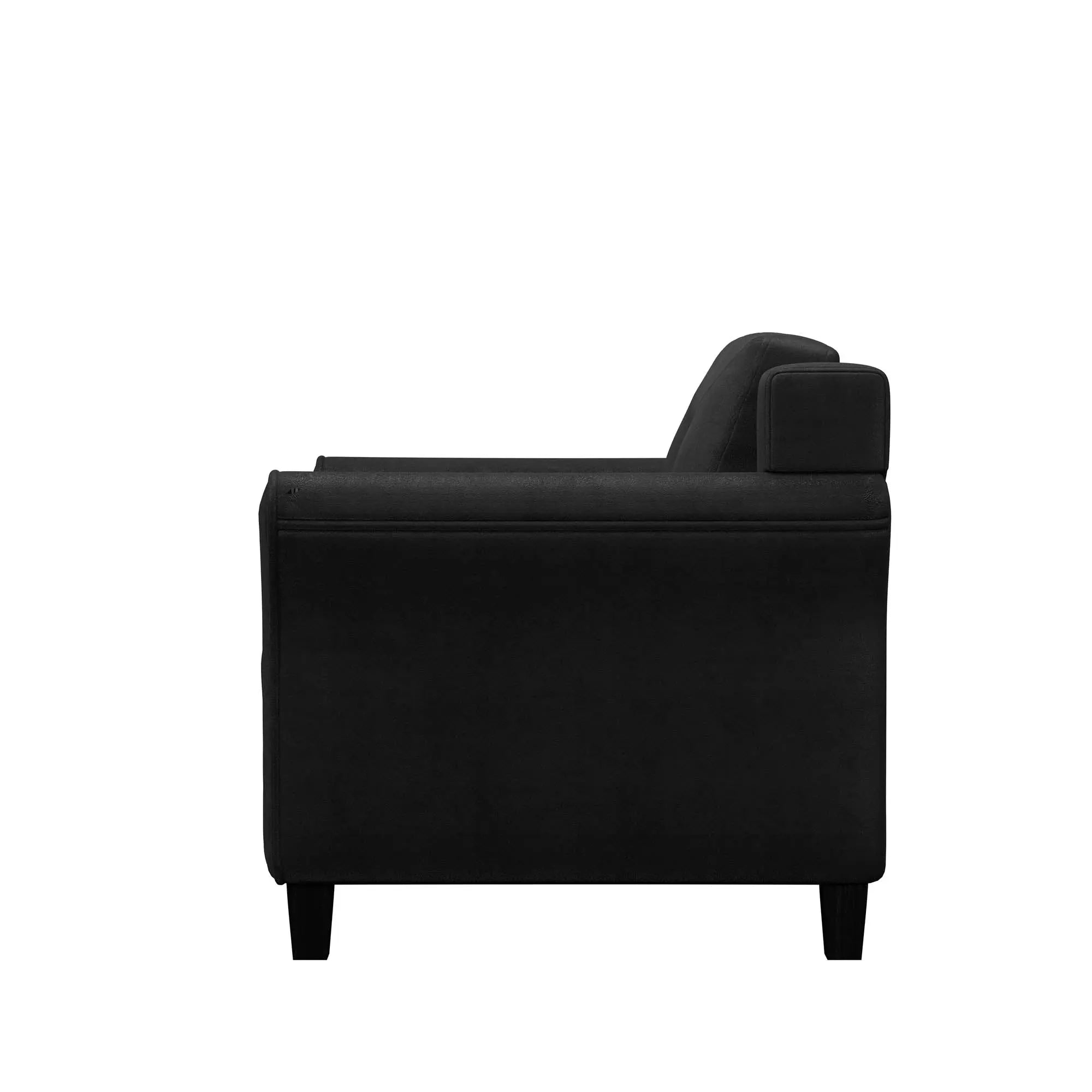 Lifestyle Solutions Taryn Club Chair, Black Fabric Hand C Mart