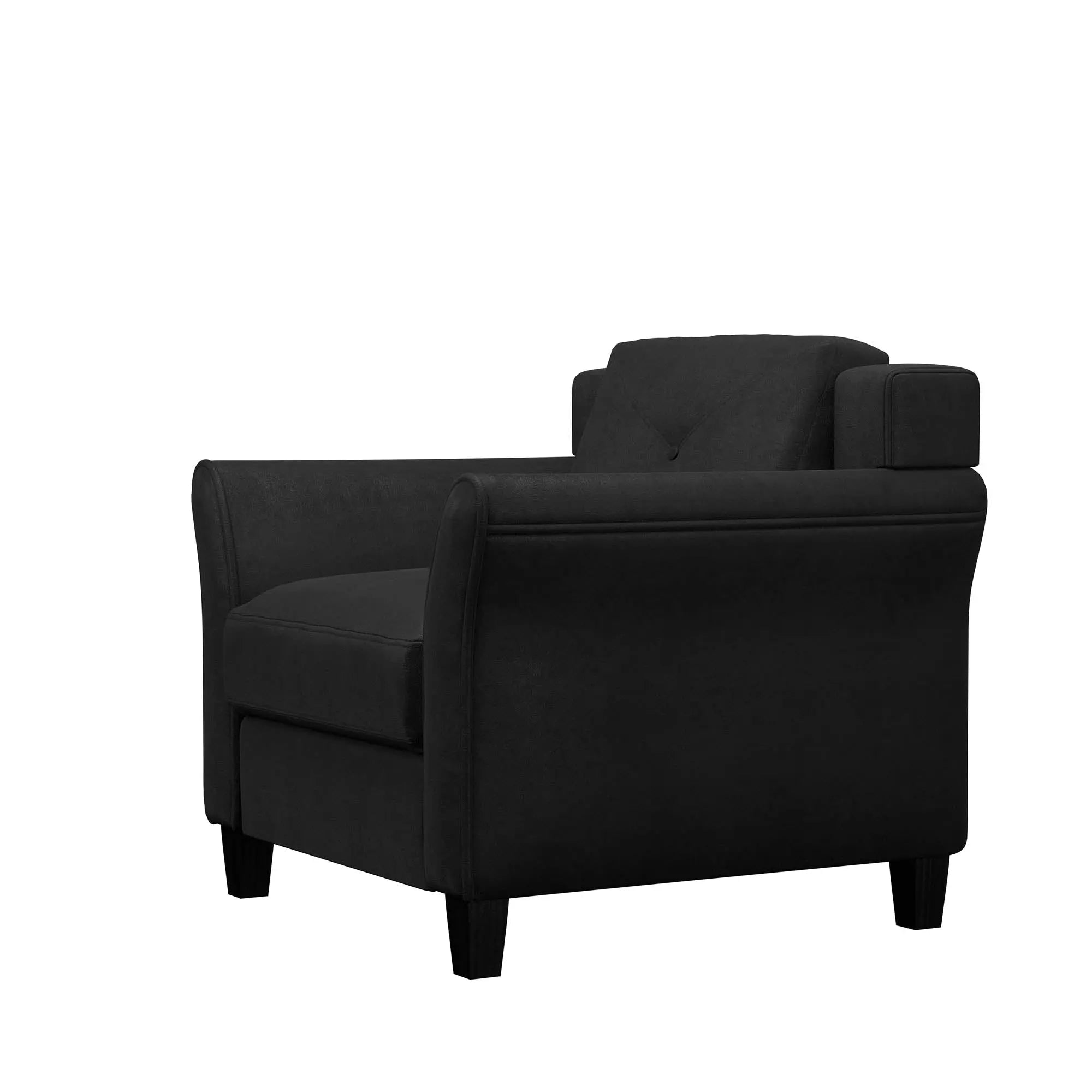 Lifestyle Solutions Taryn Club Chair, Black Fabric Hand C Mart