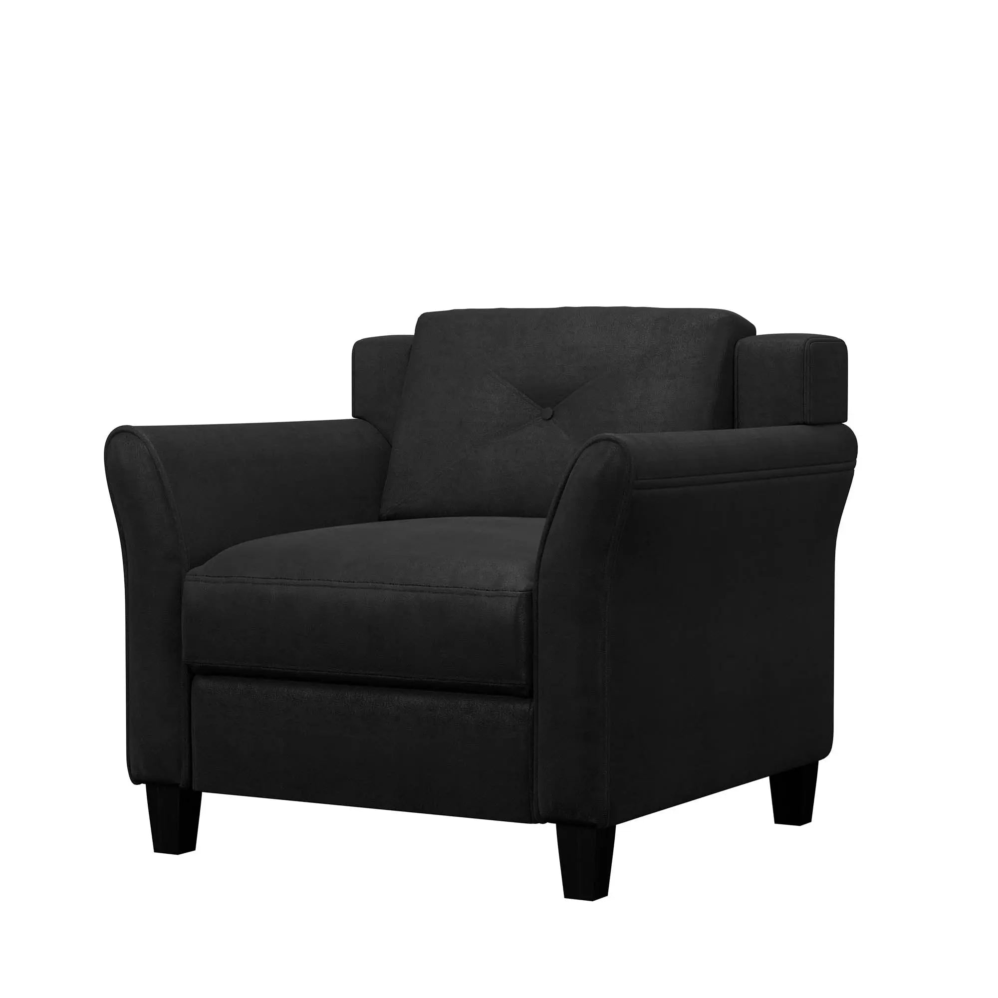 Lifestyle Solutions Taryn Club Chair, Black Fabric Hand C Mart