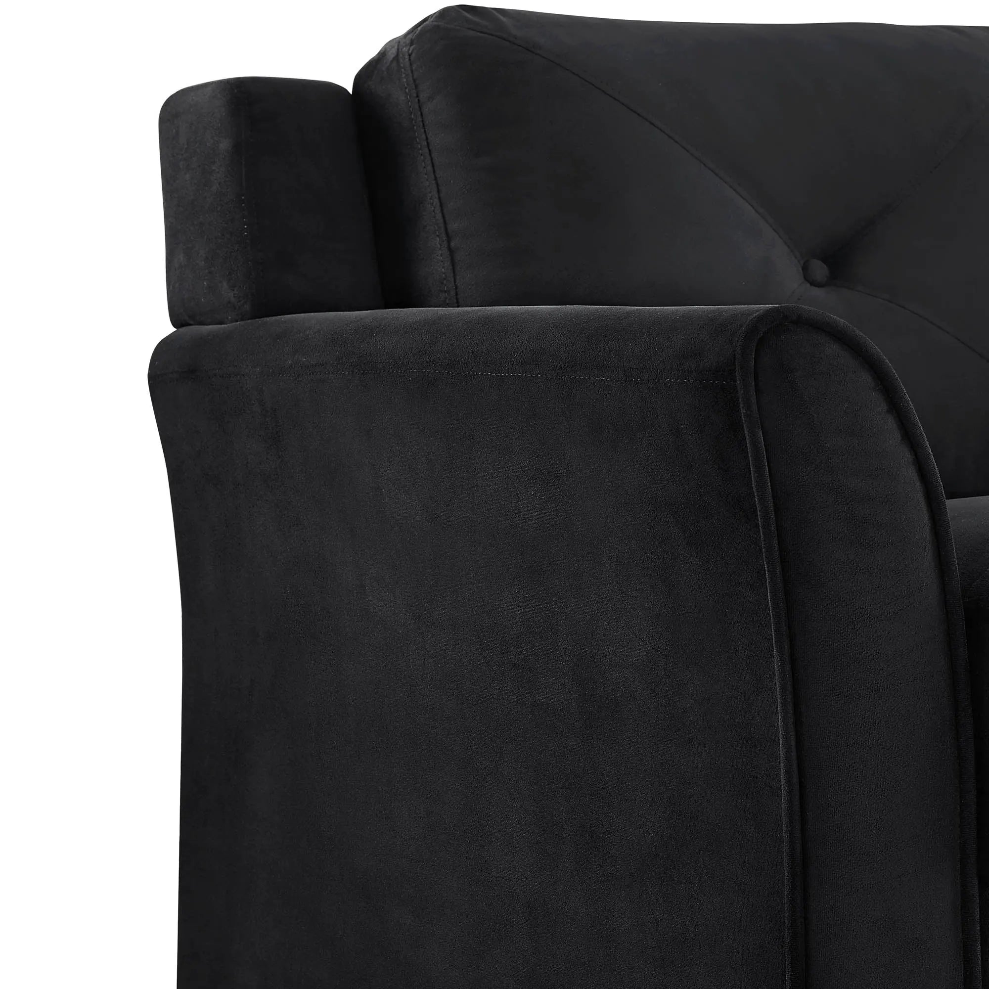 Lifestyle Solutions Taryn Club Chair, Black Fabric Hand C Mart