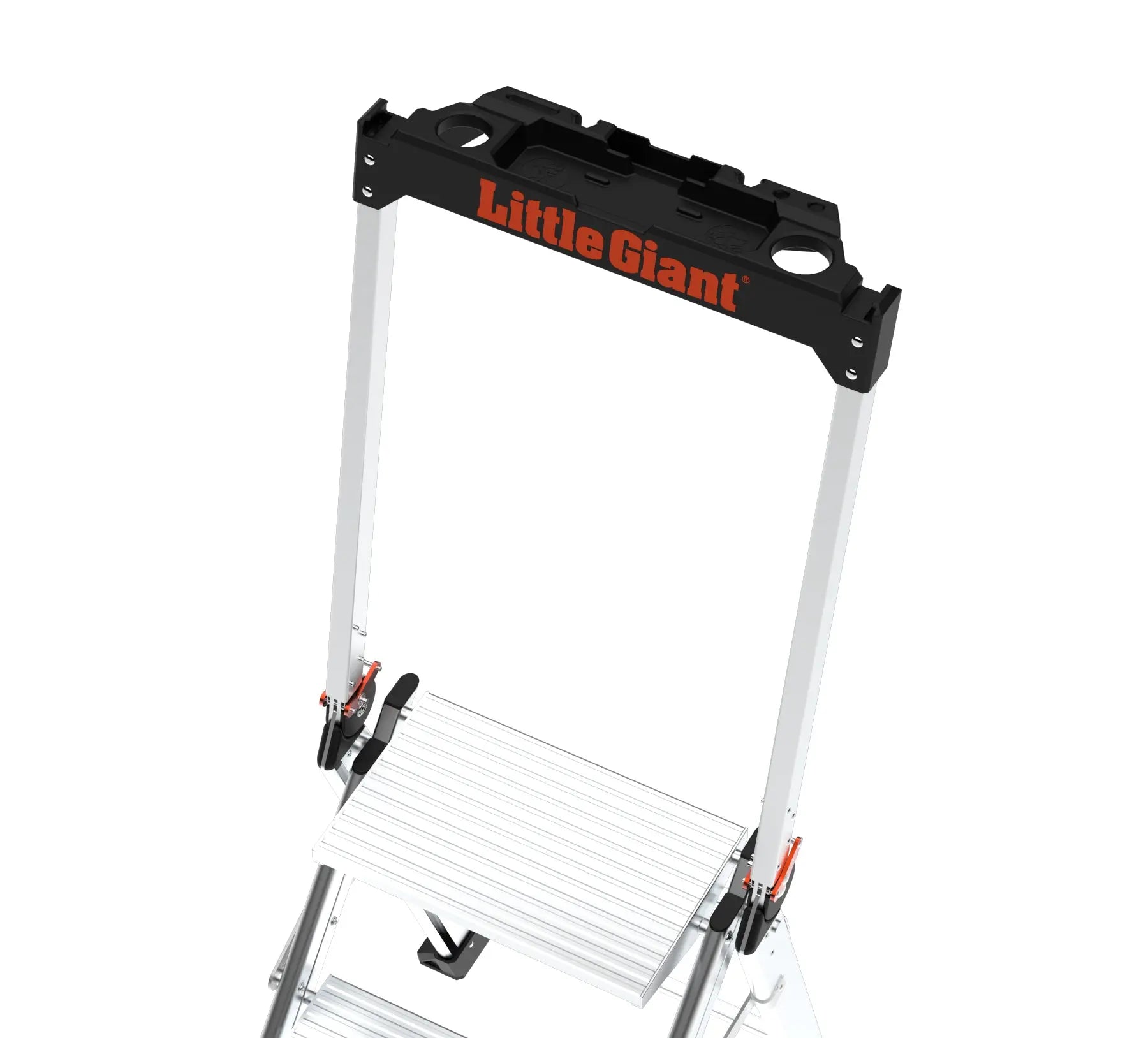 Little Giant Jumbo Step 3-Step Aluminum Type 1AA, 375 lbs rated, Step Stool with wide steps and safety handle Hand C Mart