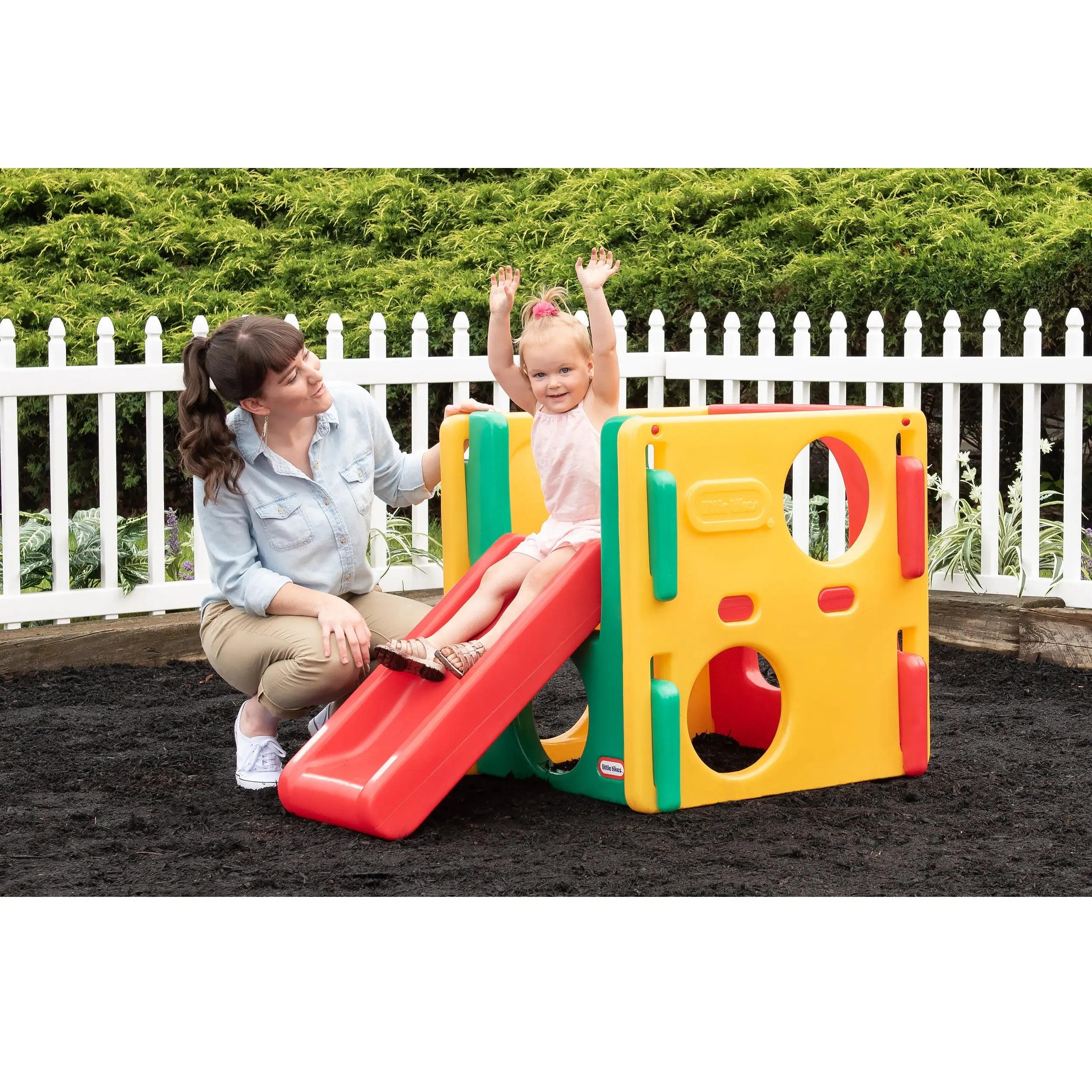 Side View of Little Tikes Toddler Play Gym Showing Crawl-in Portholes
