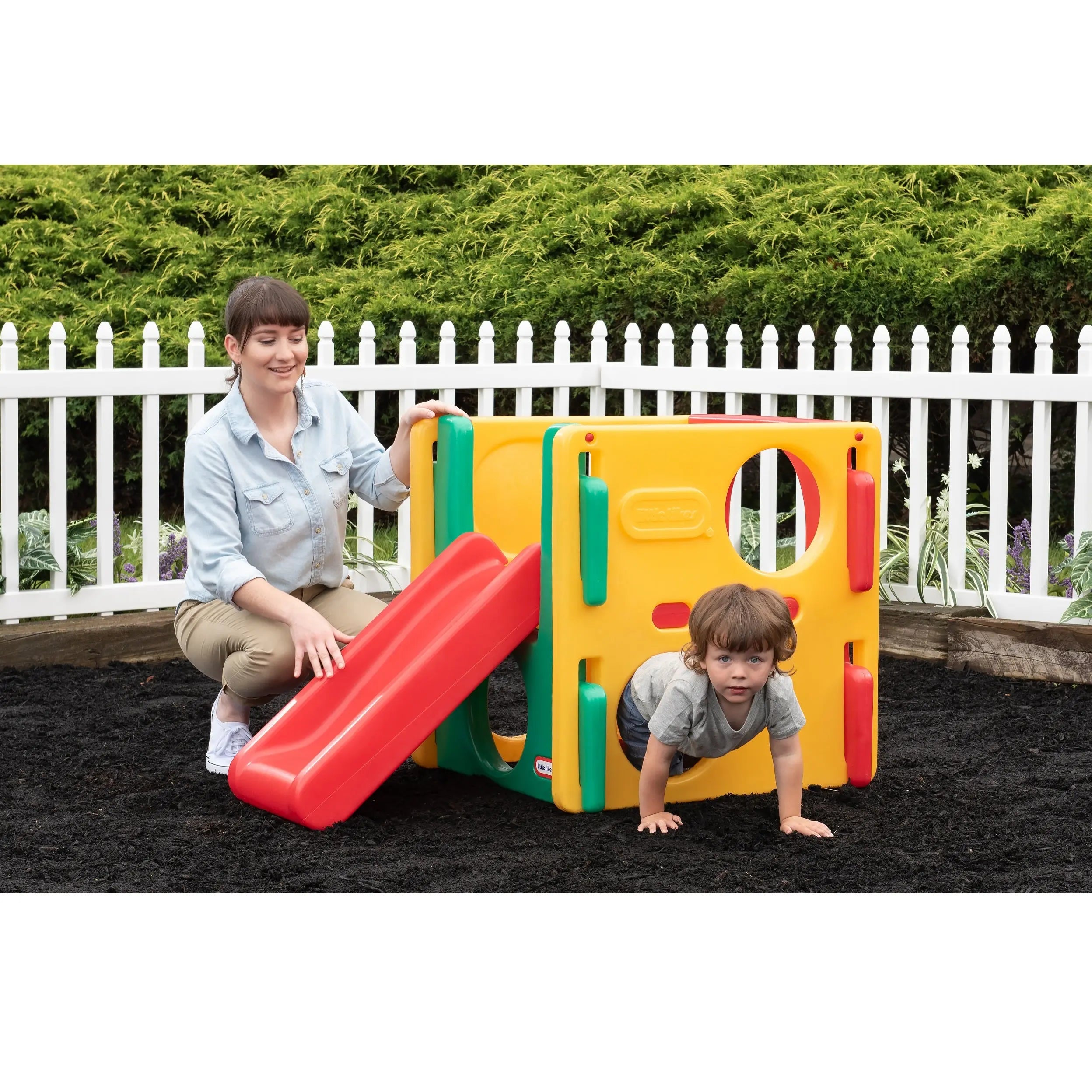 Close-Up of Little Tikes Slide and Climbing Gym for Toddlers
