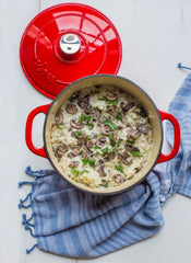 Lodge Cast Iron 5.5qt Red Enameled Dutch Oven Hand C Mart