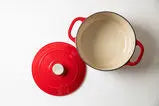 Lodge Cast Iron 5.5qt Red Enameled Dutch Oven Hand C Mart