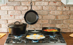 Lodge Cast Iron Seasoned 5-Piece Set with Skillet, Griddle & Dutch Oven Hand C Mart