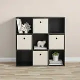 Mainstays 11" 9-Cube Storage Organizer, Black Hand C Mart