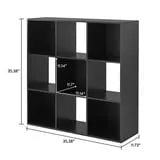 Mainstays 11" 9-Cube Storage Organizer, Black Hand C Mart