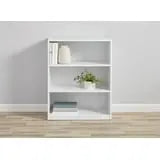 Mainstays 3-Shelf Bookcase with Adjustable Shelves, White Hand C Mart