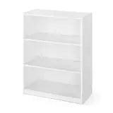 Mainstays 3-Shelf Bookcase with Adjustable Shelves, White Hand C Mart