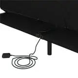 Mainstays Memory Foam Futon with Cupholder and USB, Black Faux Leather Hand C Mart