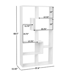 Mainstays Modern 8-Cube Bookcase, White Hand C Mart