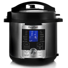 Megachef 6 Quart Stainless Steel Electric Digital Pressure Cooker with Lid Hand C Mart