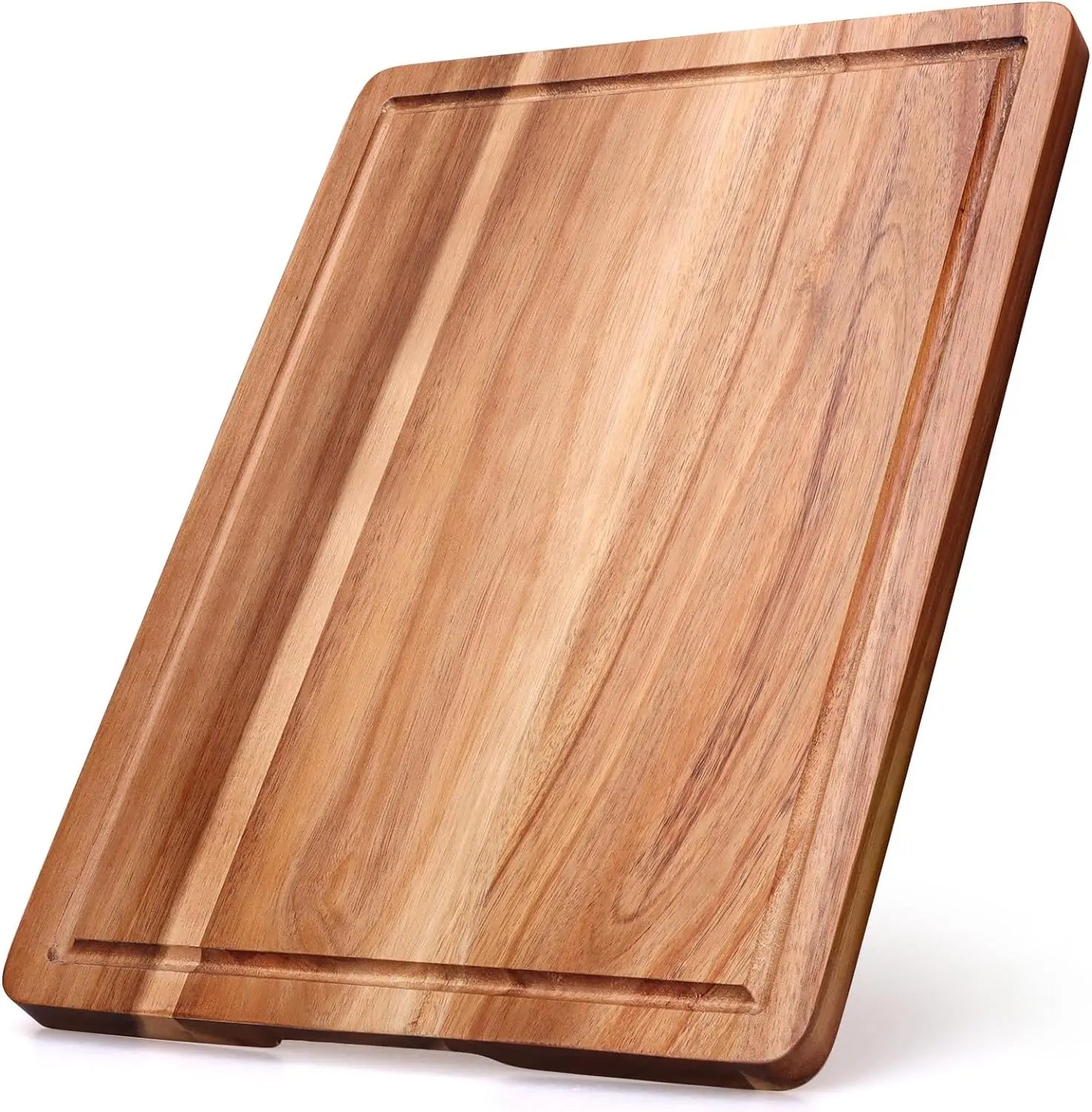 MinBoo Cutting Board for Kitchen 18x12 inch – Extra Large Acacia Wood Cutting Board with Juice Groove, Butcher Block, Acacia Wooden Chopping Board, Serving Tray Hand C Mart