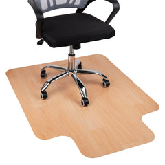 Mind Reader Office Chair Mat for Hardwood Floors, Rolling, PVC, 47.5 x 35.5, Woodtone Hand C Mart