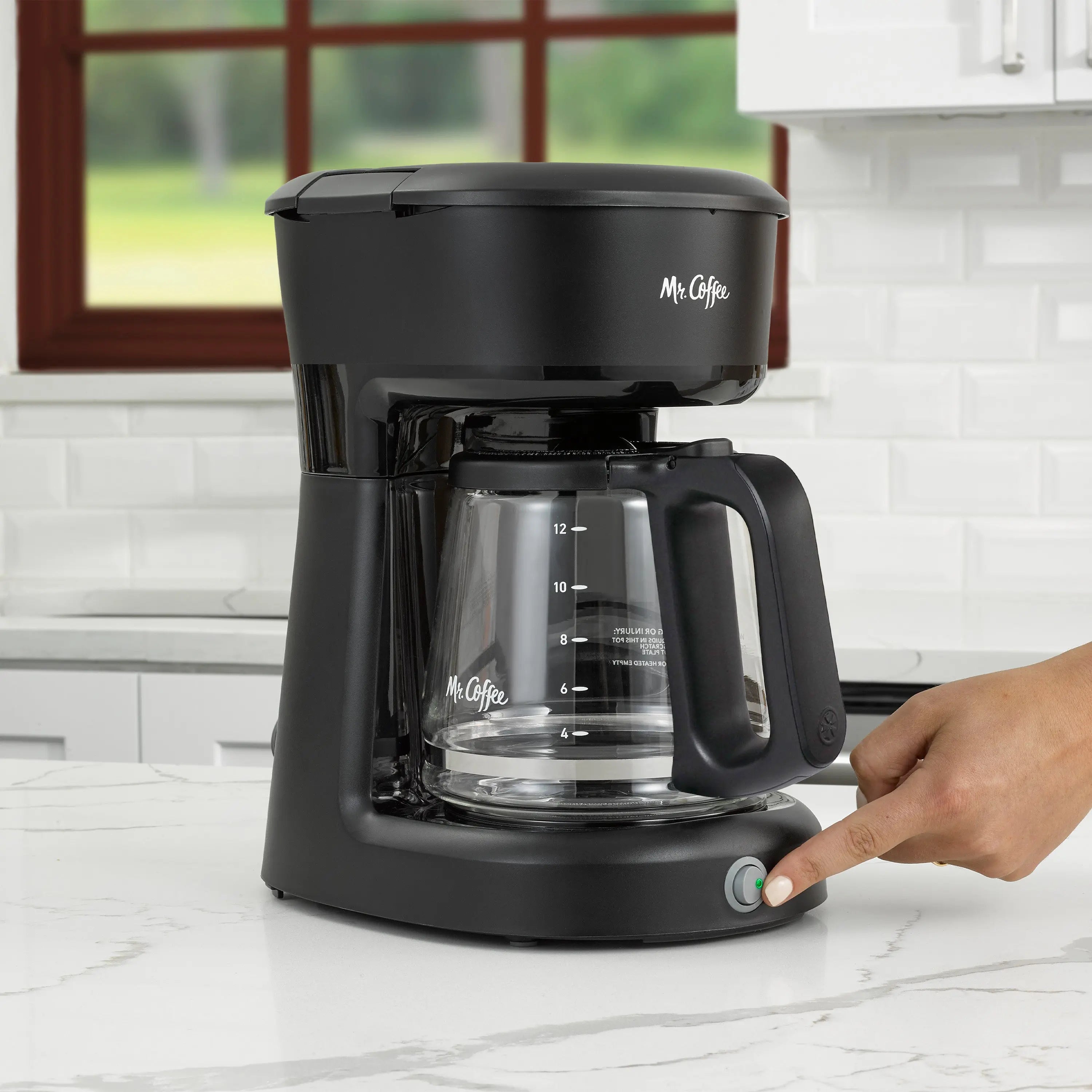 Mr. Coffee 12-Cup Coffee Maker, Black Hand C Mart