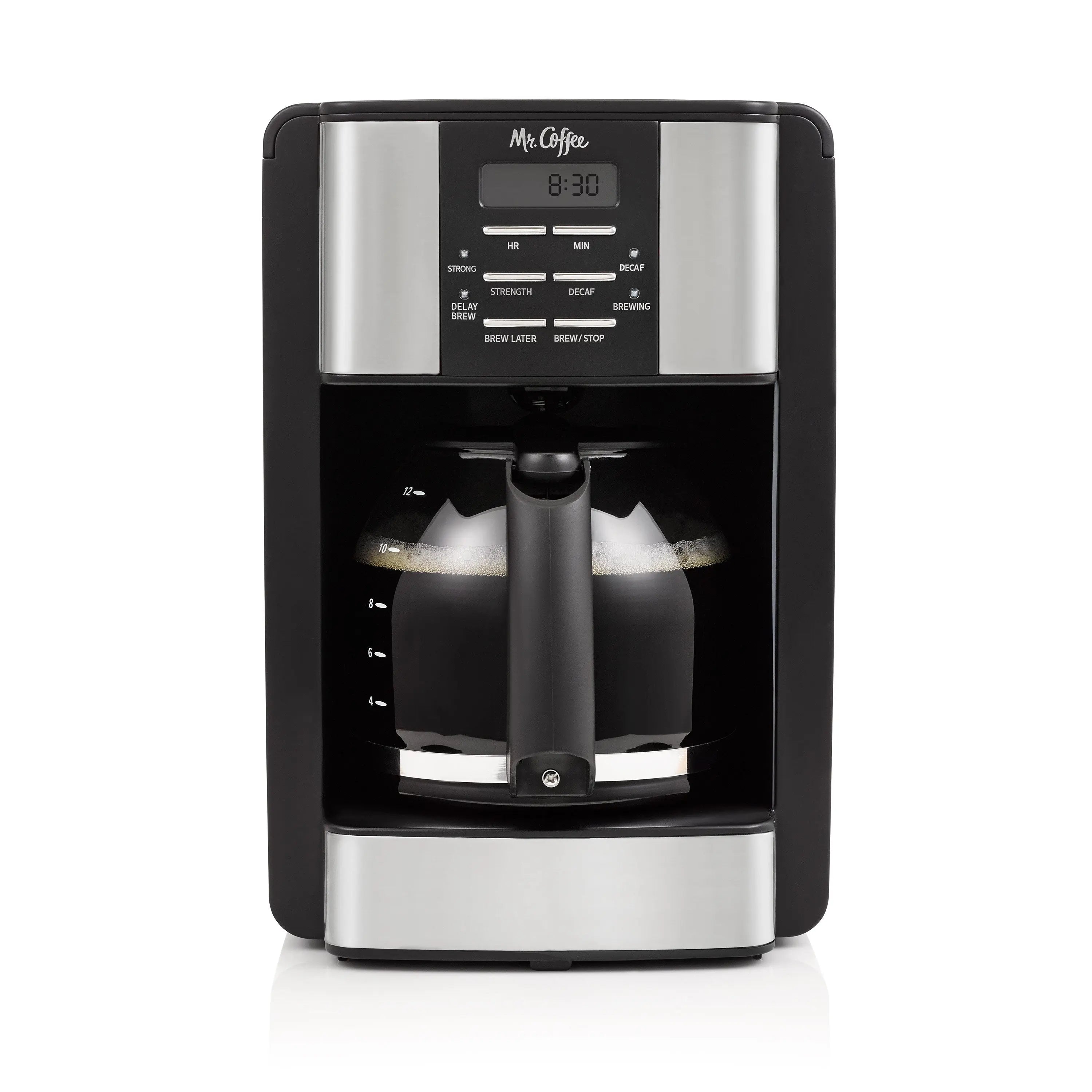 Mr. Coffee 12-Cup Programmable Coffee Maker with Brew Strength Selector Hand C Mart