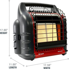 Mr. Heater Big Buddy 4,000-18,000 BTU 3 Setting Portable LP Gas Heater Unit Hand C Mart