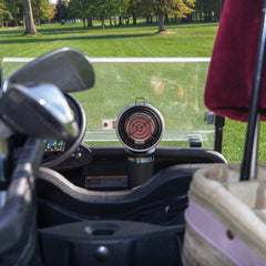 Close-up of Mr. Heater Golf Cart Propane Heater with Push-Button Ignition
