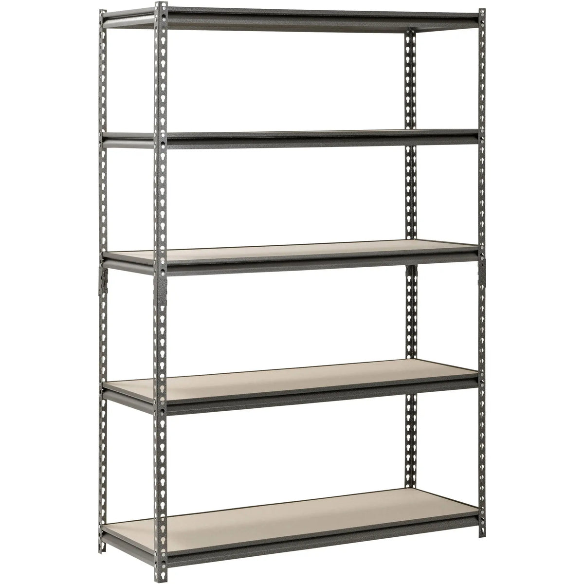 Muscle Rack 48"W x 18"D x 72"H 5-Shelf Steel Freestanding Shelves, Silver Hand C Mart