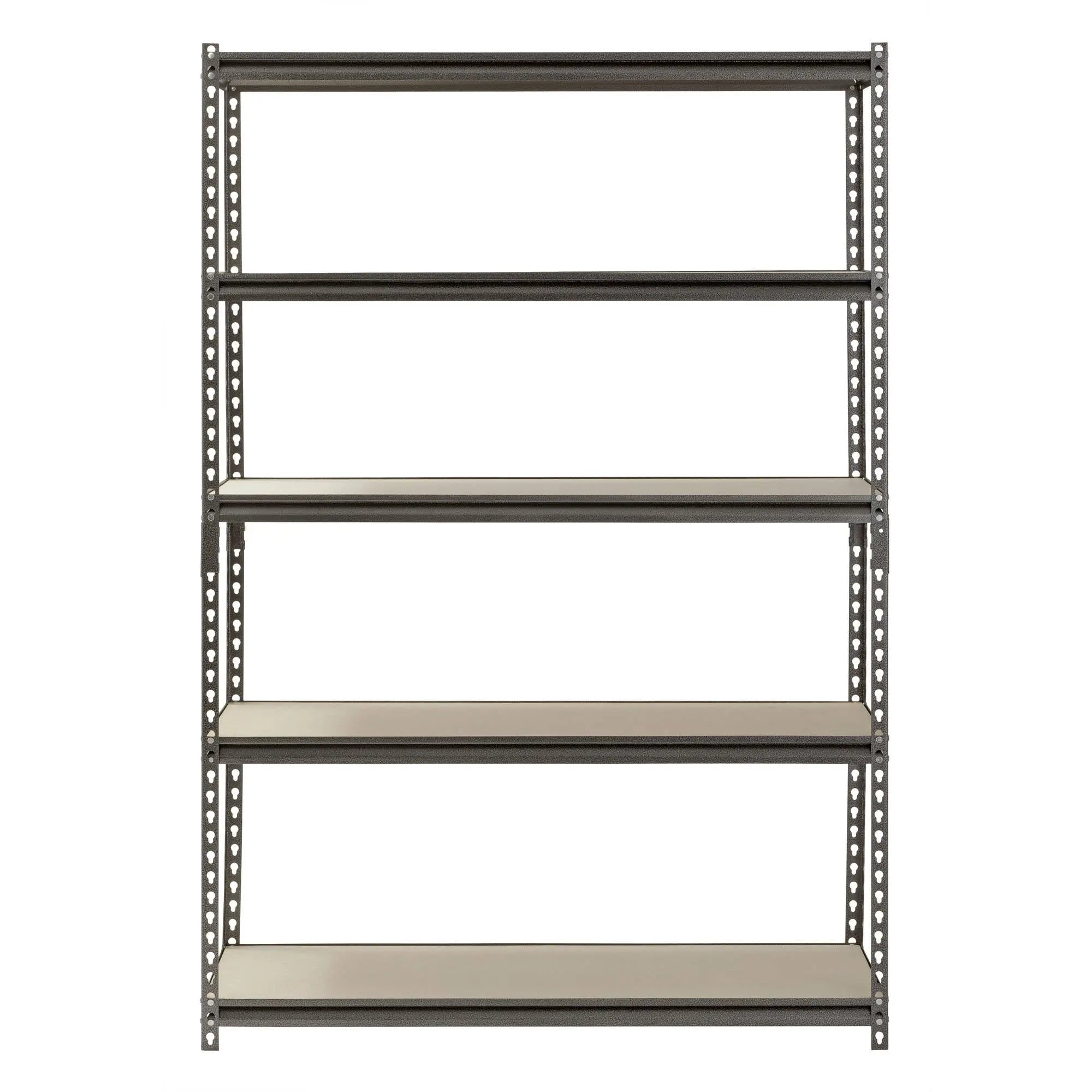 Muscle Rack 48"W x 18"D x 72"H 5-Shelf Steel Freestanding Shelves, Silver Hand C Mart