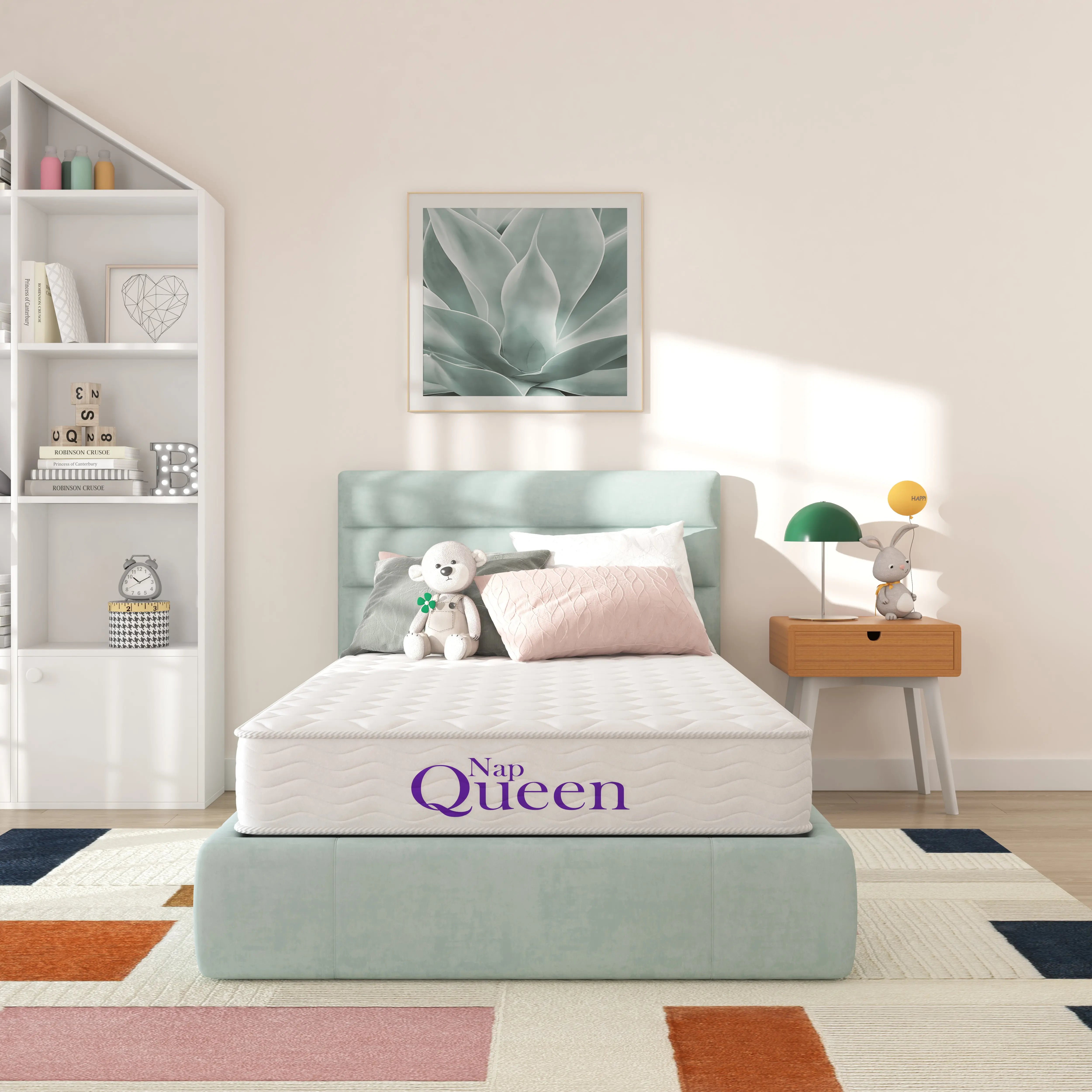 NapQueen Elsa 6" Queen Mattress, Innerspring with Bonnell Coils, CertiPUR-US Certified, Bed in a Box Hand C Mart