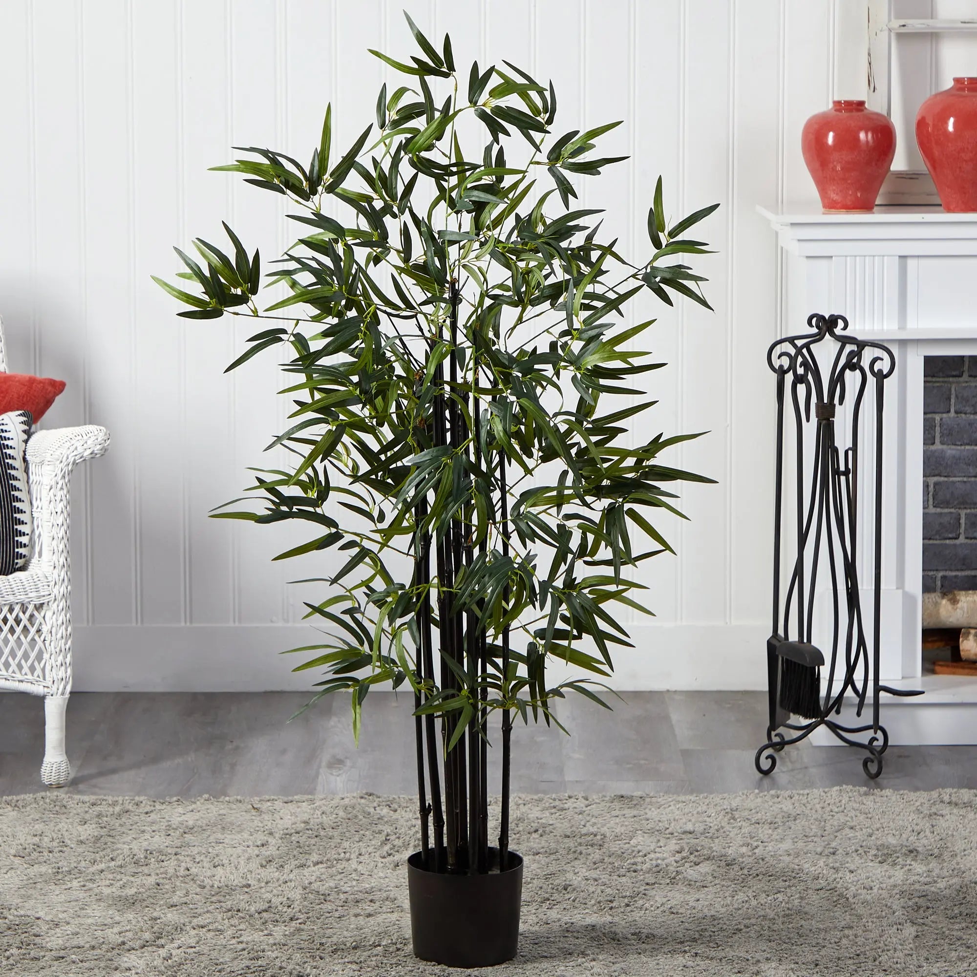 Nearly Natural 4' Black Bamboo Artificial Tree Hand C Mart