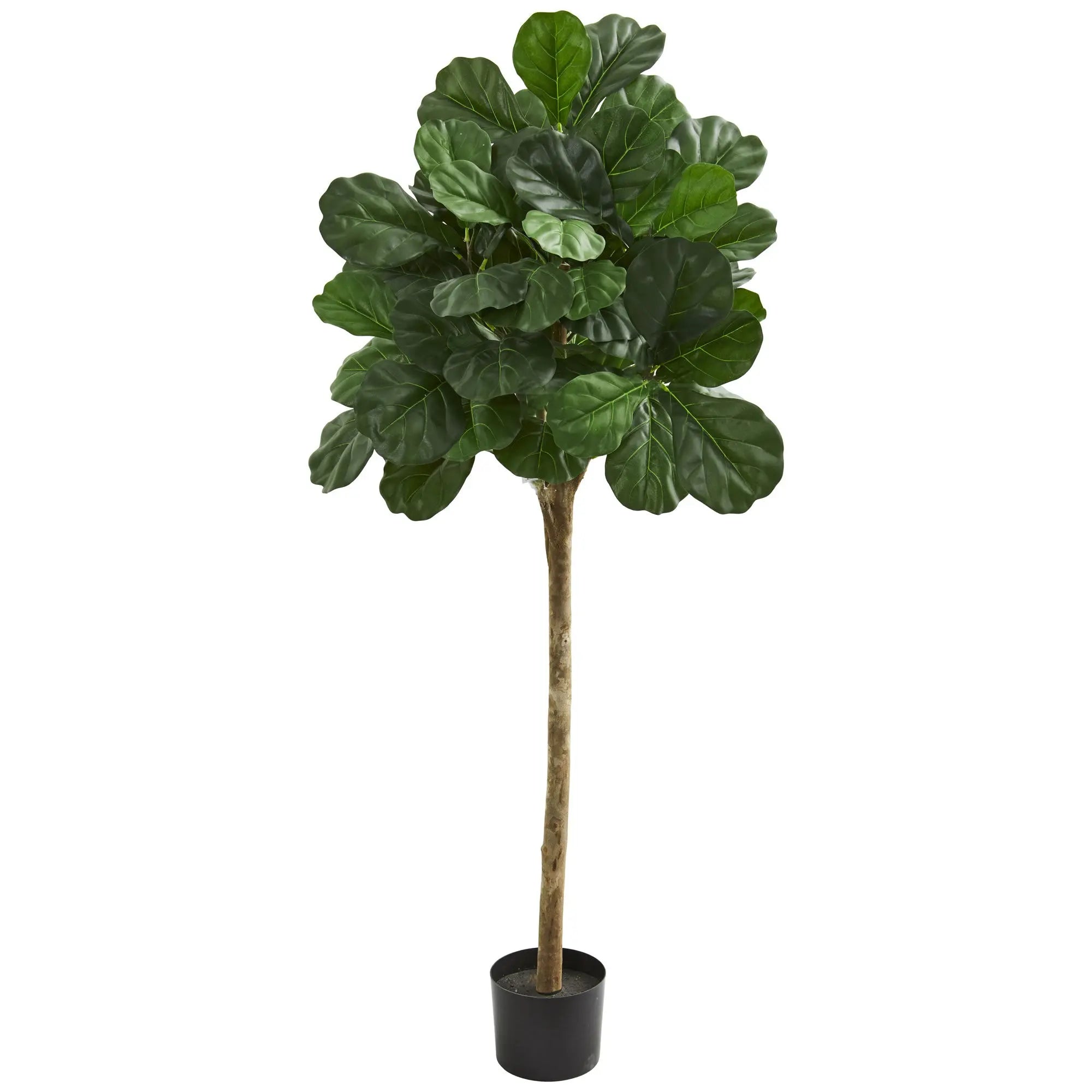 Nearly Natural 5' Fiddle Leaf Fig Artificial Tree, Green Hand C Mart