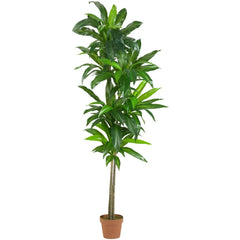 Nearly Natural 6' Dracaena Artificial Plant (Real Touch), Green Hand C Mart