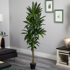 Nearly Natural 6' Dracaena Artificial Plant (Real Touch), Green Hand C Mart