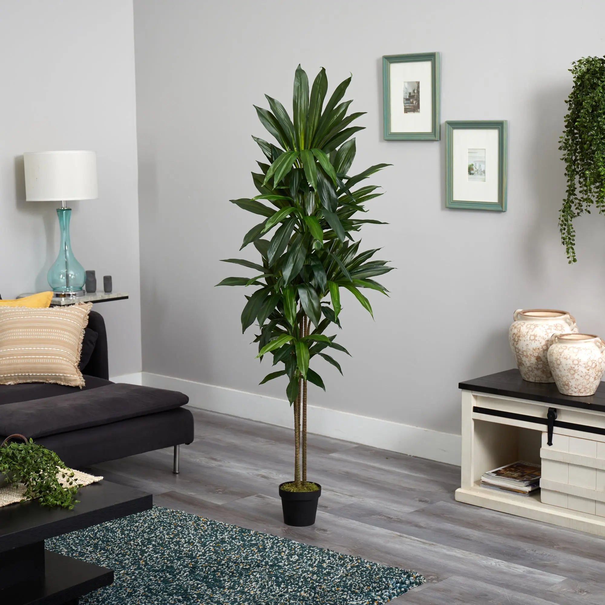 Nearly Natural 6' Dracaena Artificial Plant (Real Touch), Green Hand C Mart