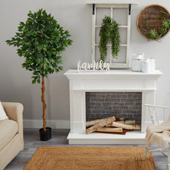 Nearly Natural 6' Ficus Artificial Tree Hand C Mart