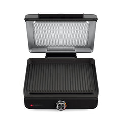 Ninja 14" Sizzle Smokeless Electric Indoor Grill, Black with Nonstick Grill Plate Hand C Mart