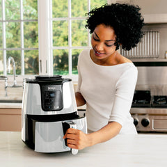 Ninja Air Fryer 4-Quart Basket Air Fryer, White- Dishwasher-Safe Parts, Includes Crisper Plate Hand C Mart