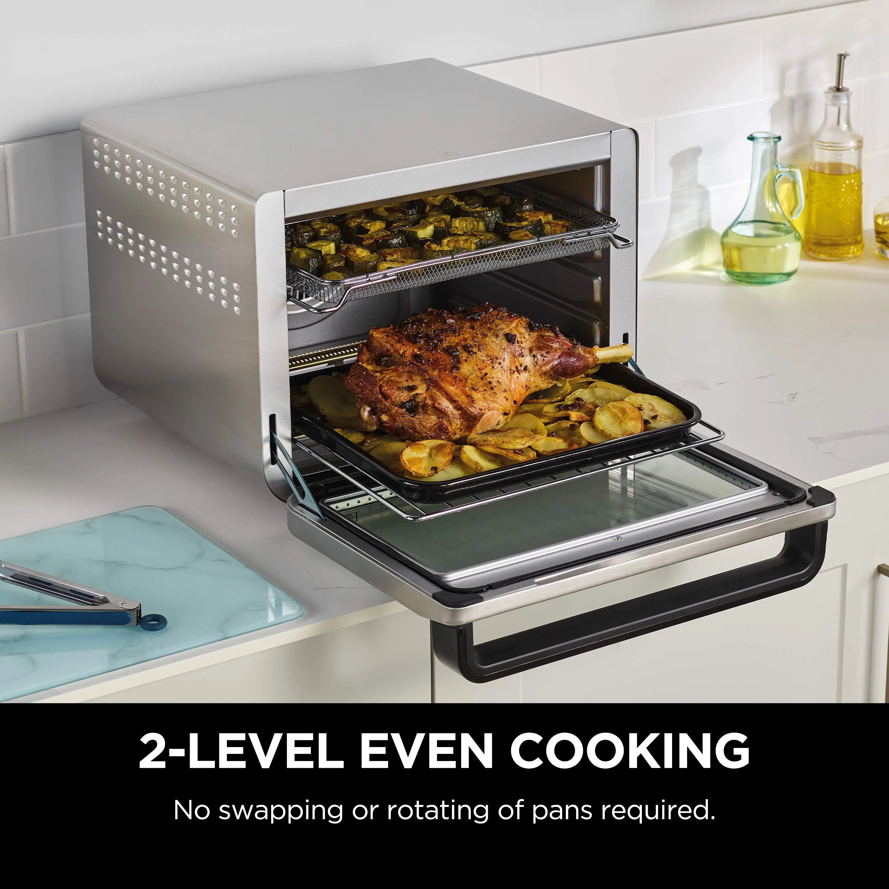 Ninja-DT200-Foodi-8-in-1-XL Pro Air Fry Oven Large Countertop Convection Oven (Renewed) Hand C Mart