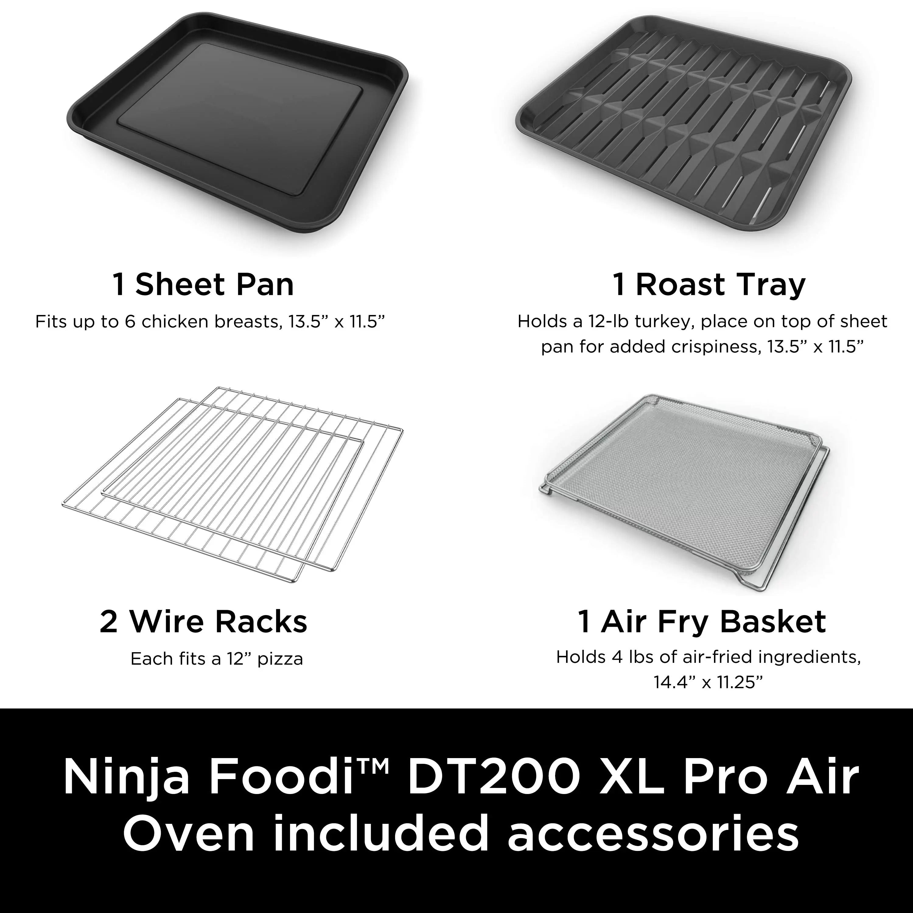 Ninja-DT200-Foodi-8-in-1-XL Pro Air Fry Oven Large Countertop Convection Oven (Renewed) Hand C Mart