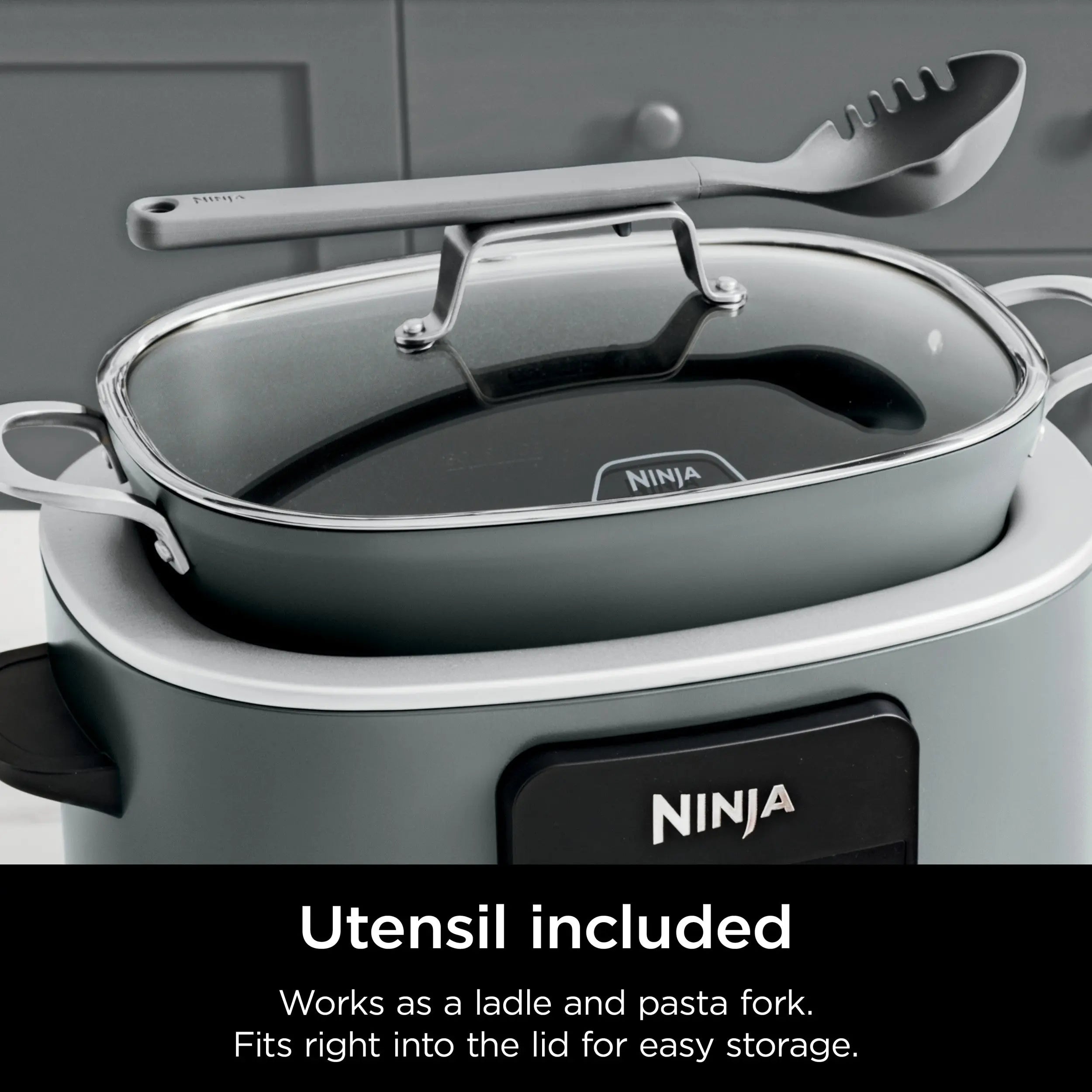 Ninja Foodi 8.5 Qt PossibleCooker PRO,Gray, MC1001 Hand C Mart