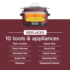 Ninja Foodi Possible Cooker 8.5qt Multi-Cooker, Cherry Tarte, MC1000WM Hand C Mart