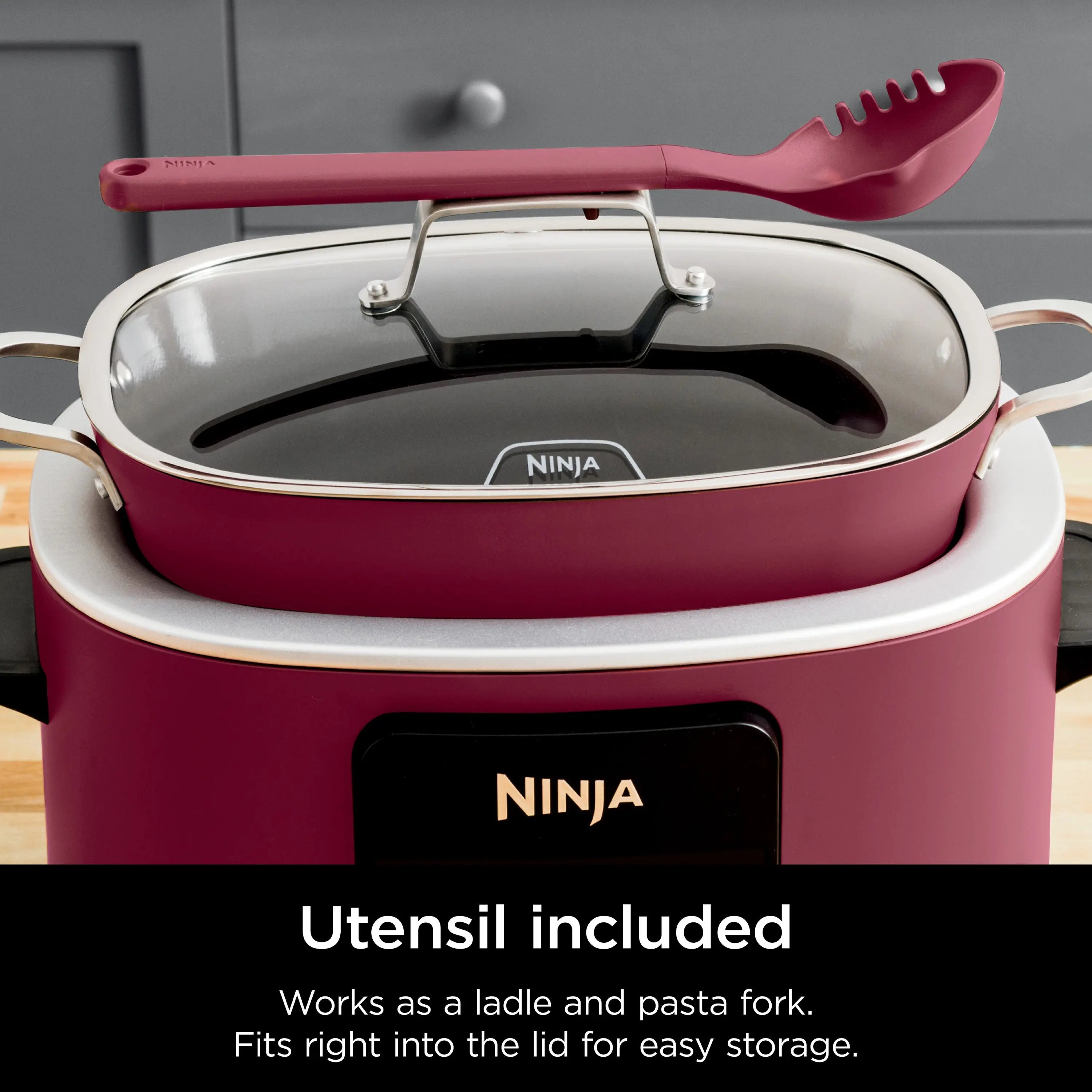 Ninja Foodi Possible Cooker 8.5qt Multi-Cooker, Cherry Tarte, MC1000WM Hand C Mart