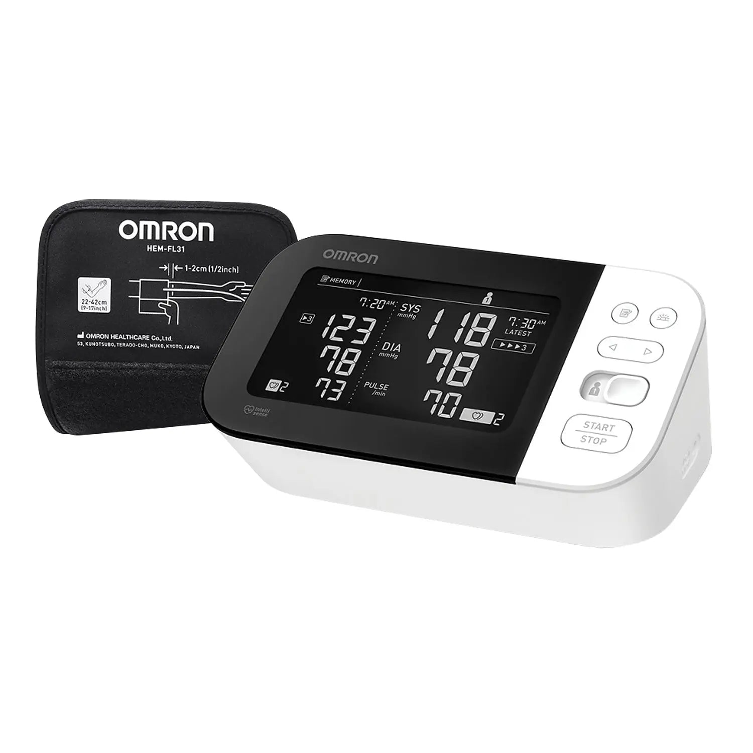 OMRON 10 Series Blood Pressure Monitor (BP7450), Upper Arm Cuff Digital Bluetooth Blood Pressure Machine, Stores up to 200 Readings for Two Users (100 Readings Each) Hand C Mart