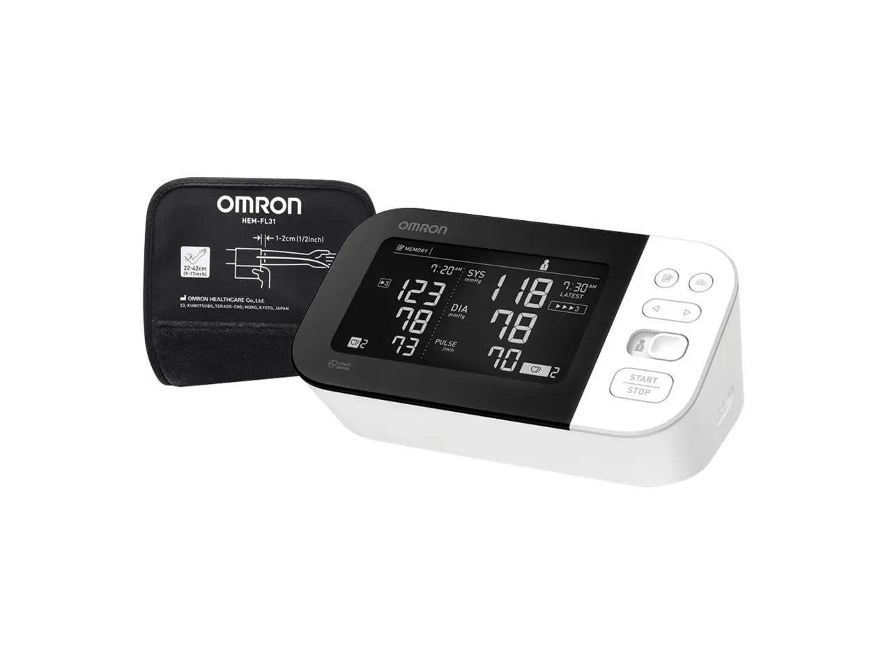 OMRON 10 Series Blood Pressure Monitor (BP7450), Upper Arm Cuff Digital Bluetooth Blood Pressure Machine, Stores up to 200 Readings for Two Users (100 Readings Each) Hand C Mart