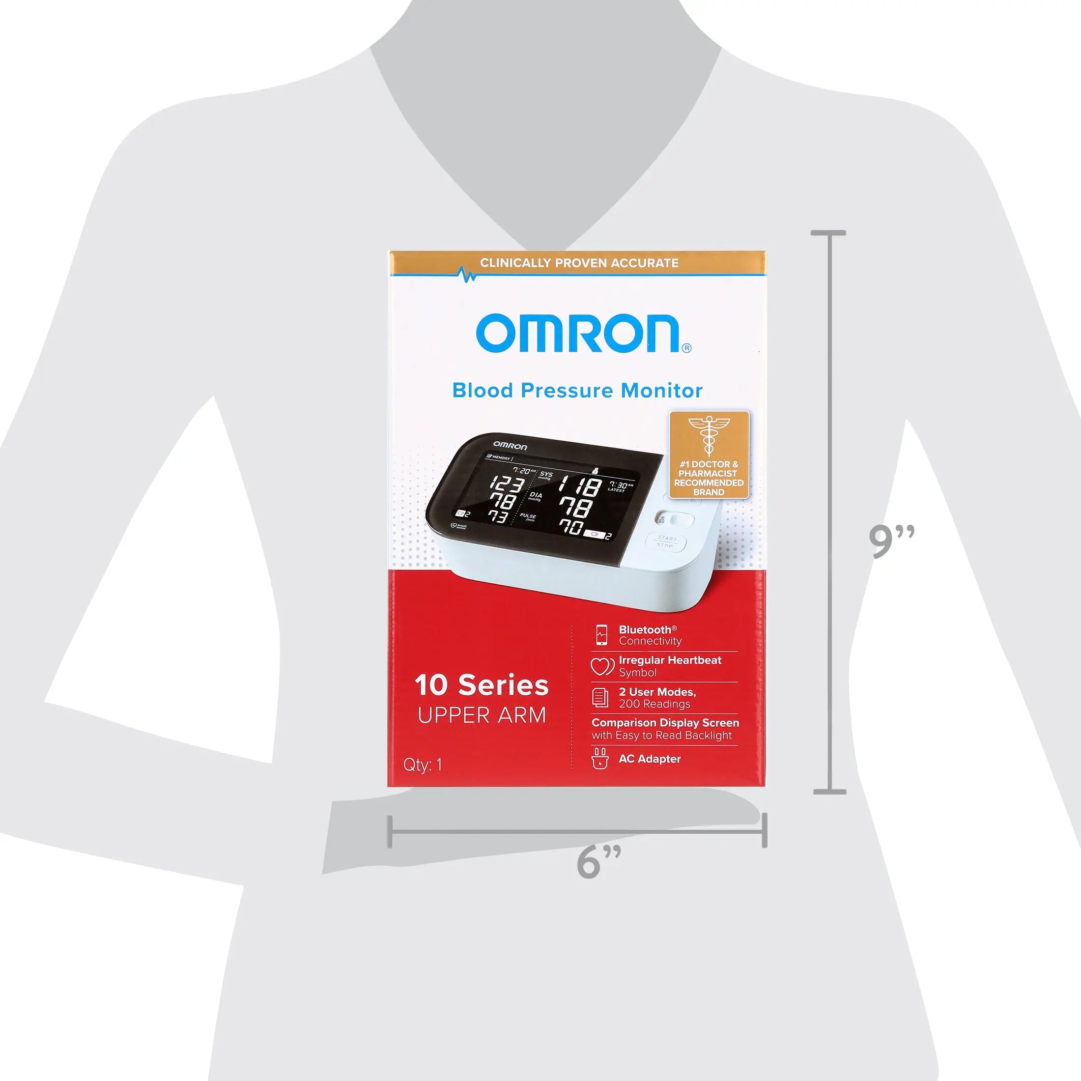 OMRON 10 Series Blood Pressure Monitor (BP7450), Upper Arm Cuff Digital Bluetooth Blood Pressure Machine, Stores up to 200 Readings for Two Users (100 Readings Each) Hand C Mart