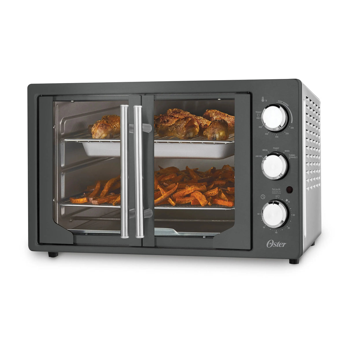 Oster Extra-Large French Door Air Fry Countertop Toaster Oven Hand C Mart