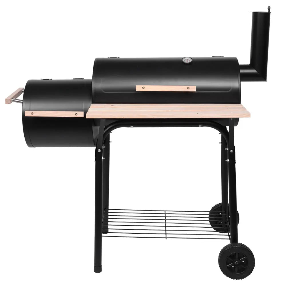 Oufan Outdoor BBQ Grill Charcoal Barbecue Pit Patio Backyard Meat Cooker Smoker for Backyard Patio Garden, Black Hand C Mart