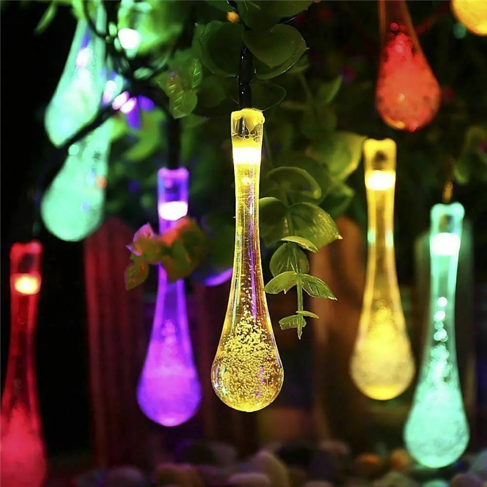 Outdoor Solar Powered 30 LED String Light Garden Patio Yard Landscape Lamp Party Holiday Christmas Decoration Hand C Mart