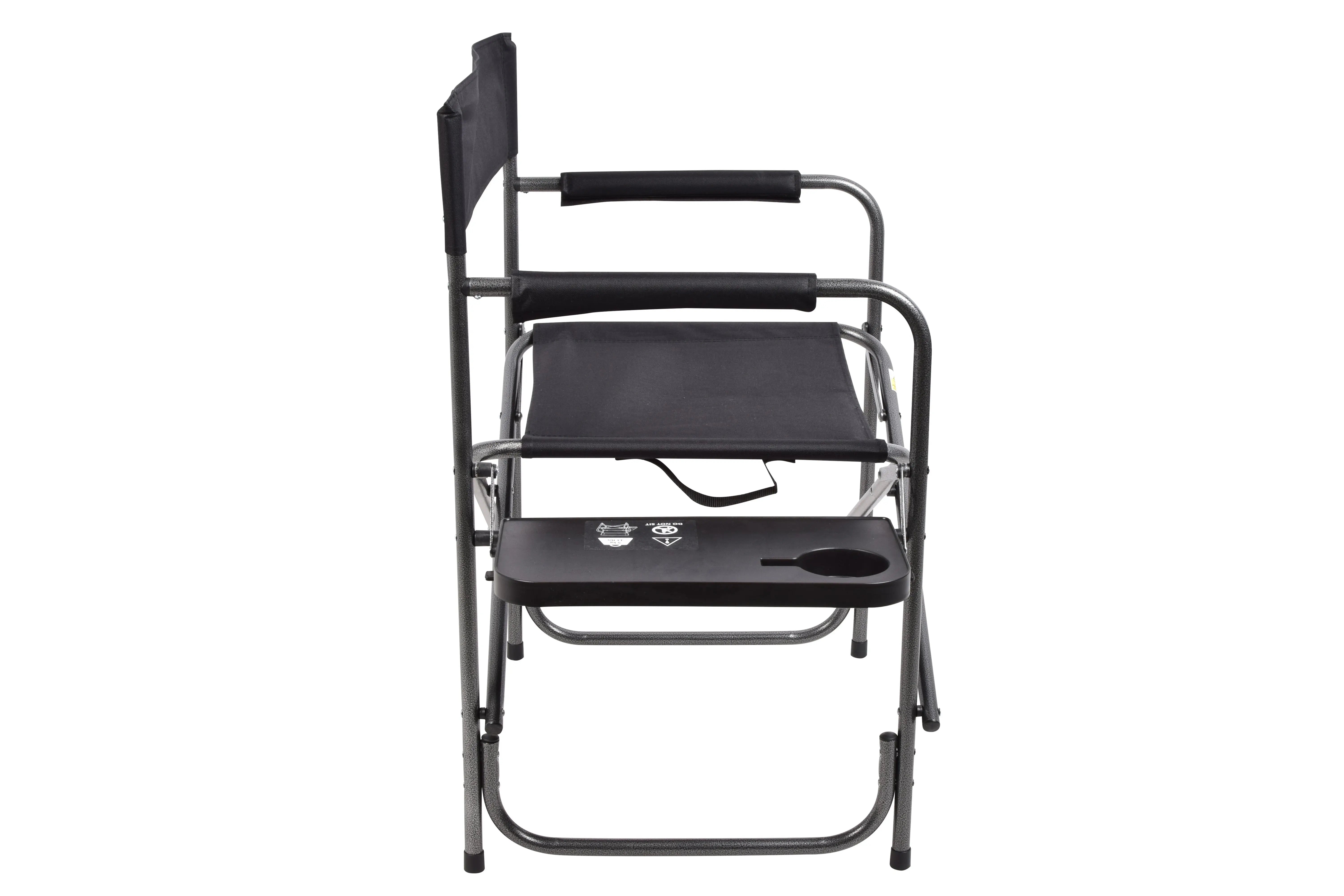 Ozark Trail WFC-95200 Director's Chair with Side Table, Black, Adult Size Hand C Mart