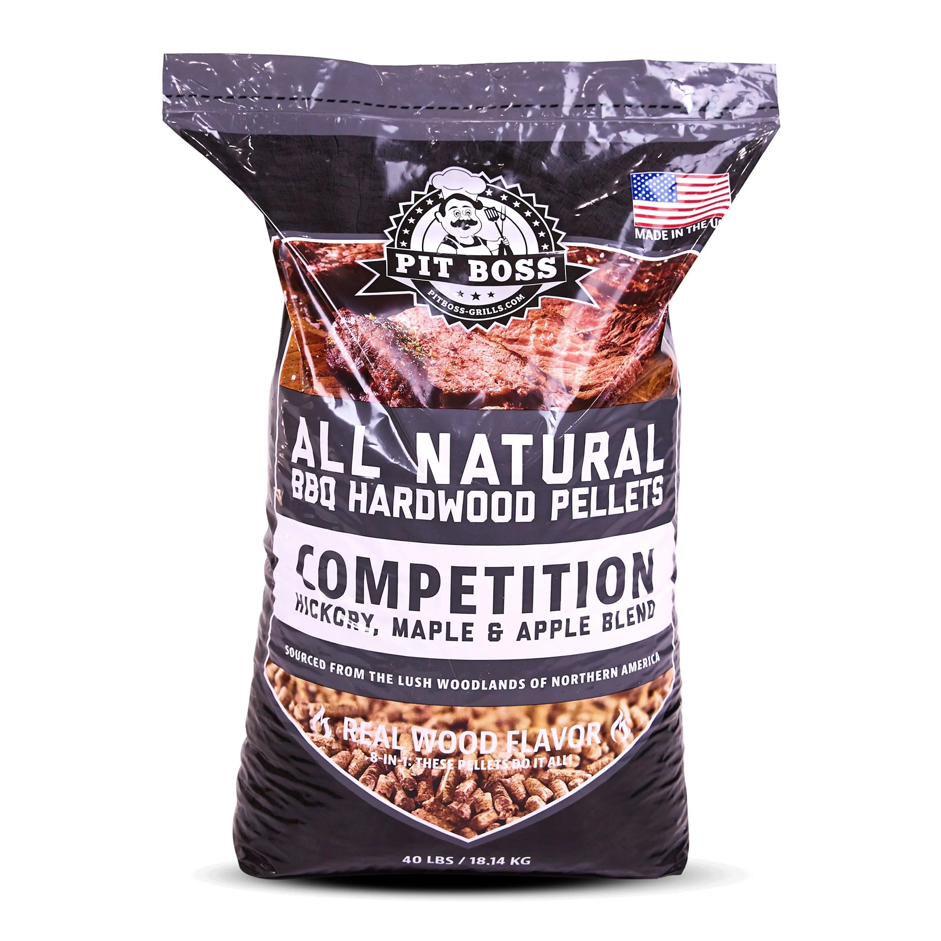 Pit Boss 55435 40 Pound Package BBQ Wood Pellets for Outdoor Pellet Grill, Competition Blend for Pork, Poultry, Vegetables, and Beef Hand C Mart