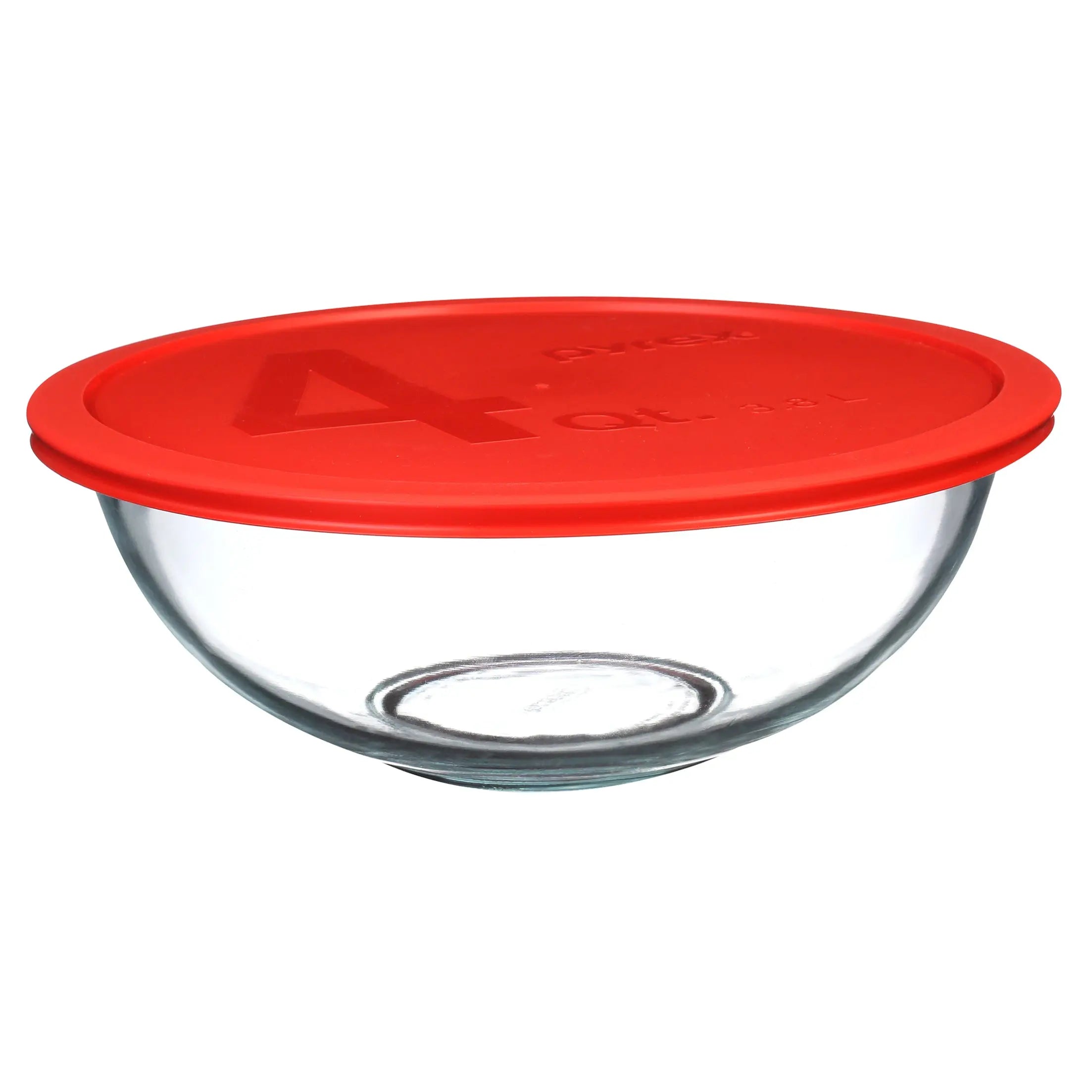 Durable Pyrex glass bowls in 1-quart, 1.5-quart, 2.5-quart, and 4-quart sizes
