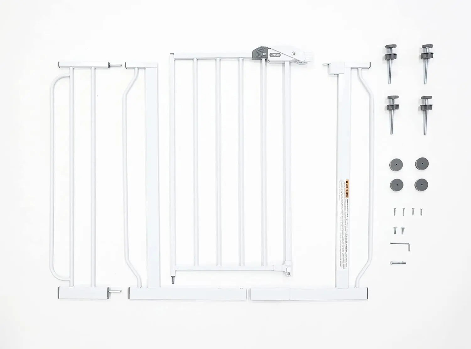 Regalo Easy Step 38.5 inch Extra Wide Walk Thru Baby Gate, White, Age Group 6 to 24 Months Hand C Mart