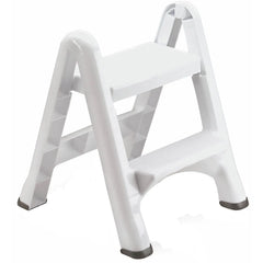 Rubbermaid EZ Step Folding 2-Step Stool in white
